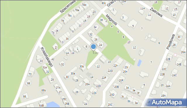 Marki, Grażyny, 20c, mapa Marki