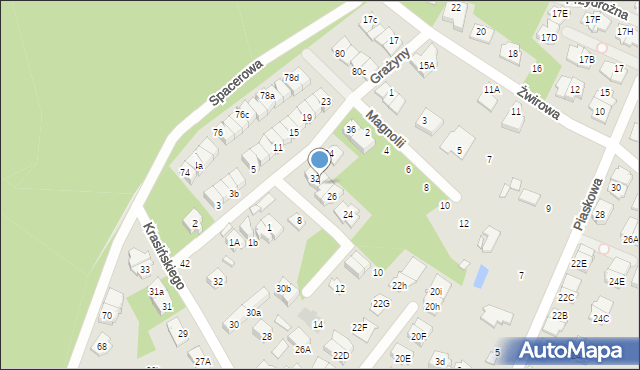 Marki, Grażyny, 30, mapa Marki