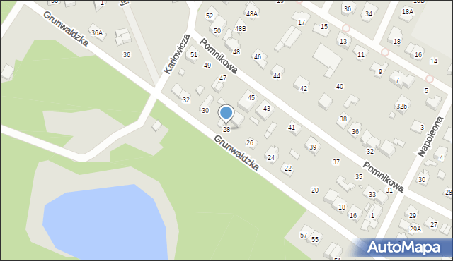 Marki, Grunwaldzka, 28, mapa Marki