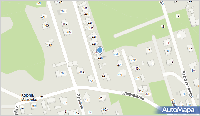 Marki, Grunwaldzka, 44B, mapa Marki