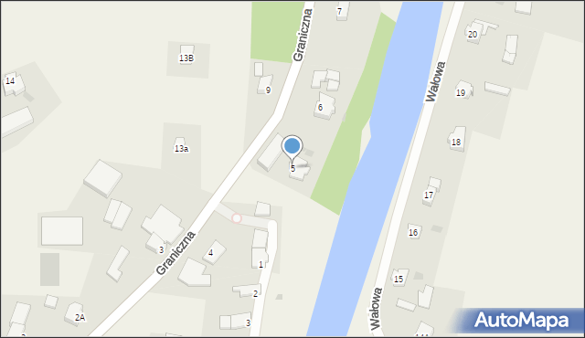 Marzęcino, Graniczna, 5, mapa Marzęcino