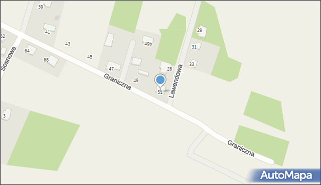 Masłów Pierwszy, Graniczna, 51, mapa Masłów Pierwszy