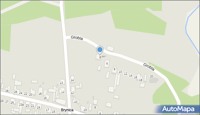 Miasteczko Śląskie, Grobla, 4, mapa Miasteczko Śląskie