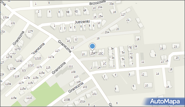Michałowice, Graniczna, 10A, mapa Michałowice