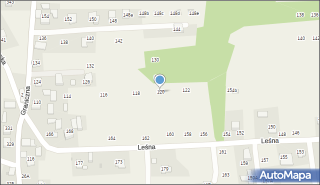 Michałowice, Graniczna, 120, mapa Michałowice