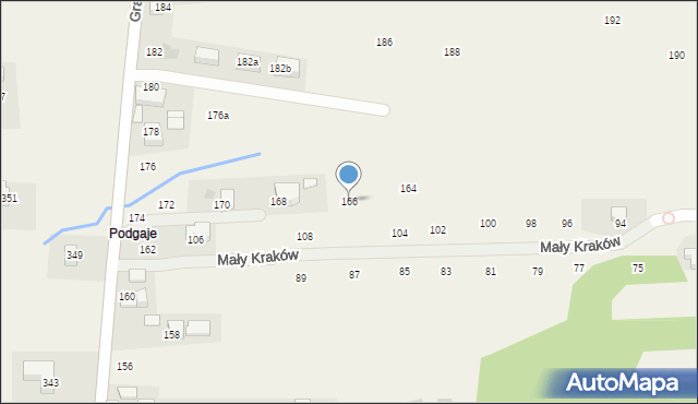 Michałowice, Graniczna, 166, mapa Michałowice