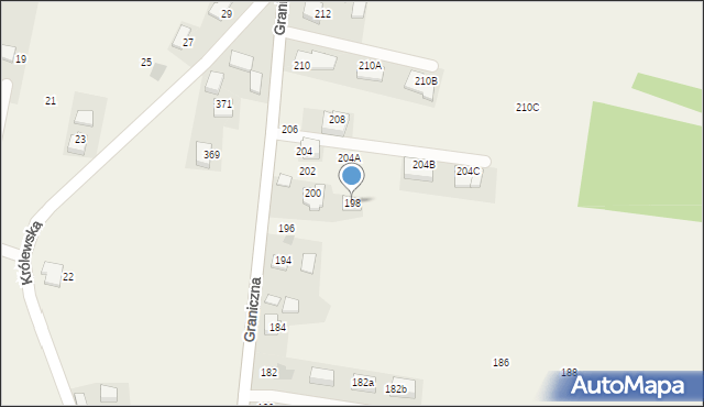 Michałowice, Graniczna, 198, mapa Michałowice