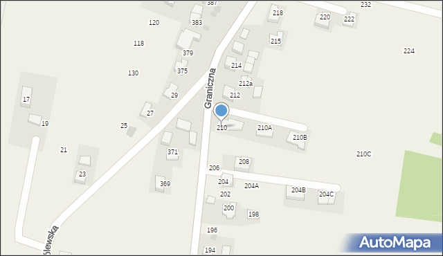 Michałowice, Graniczna, 210, mapa Michałowice