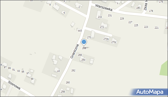 Michałowice, Graniczna, 268, mapa Michałowice
