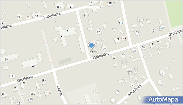 Michałowo, Gródecka, 23a, mapa Michałowo