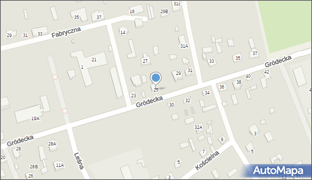 Michałowo, Gródecka, 25, mapa Michałowo