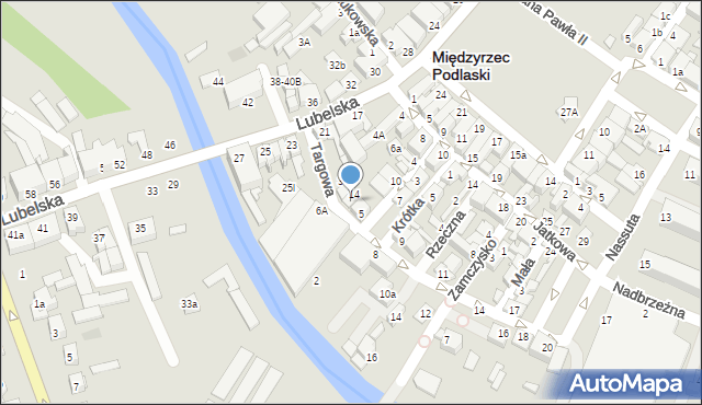 Międzyrzec Podlaski, Graniczna, 16, mapa Międzyrzec Podlaski