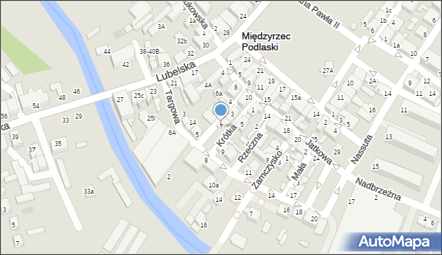 Międzyrzec Podlaski, Graniczna, 7, mapa Międzyrzec Podlaski