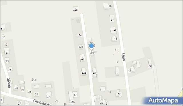 Międzyrzecze, Gromadzka, 10B, mapa Międzyrzecze