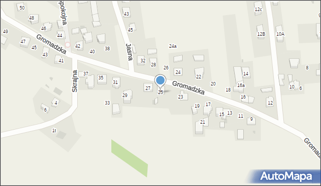 Międzyrzecze, Gromadzka, 25, mapa Międzyrzecze