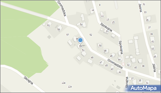 Międzyrzecze, Gromadzka, 53, mapa Międzyrzecze