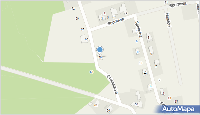 Międzyrzecze, Gromadzka, 56, mapa Międzyrzecze