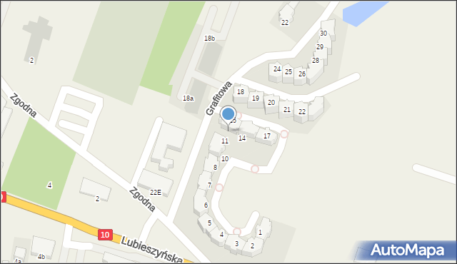 Mierzyn, Grafitowa, 13, mapa Mierzyn