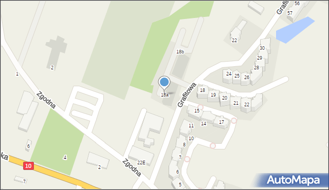 Mierzyn, Grafitowa, 18a, mapa Mierzyn