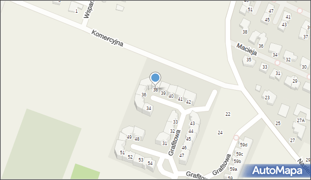 Mierzyn, Grafitowa, 38, mapa Mierzyn