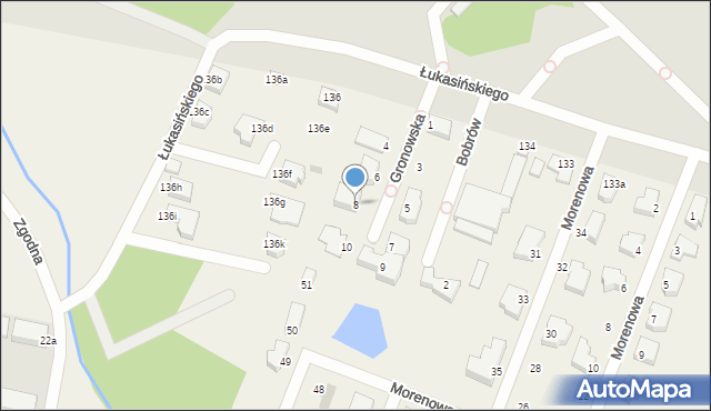 Mierzyn, Gronowska, 8, mapa Mierzyn