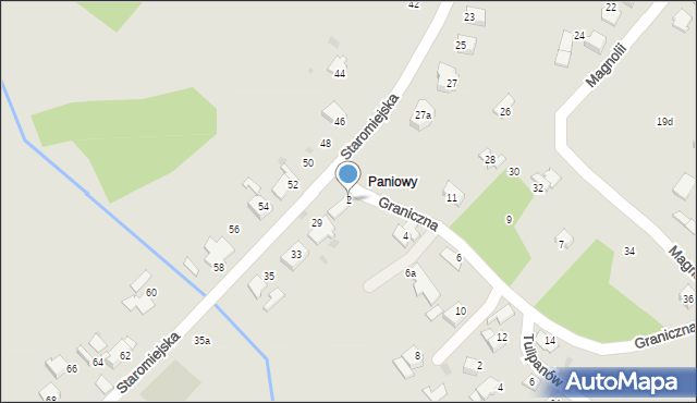 Mikołów, Graniczna, 2, mapa Mikołów