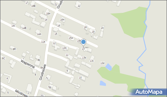 Mikołów, Grudniowa, 13, mapa Mikołów