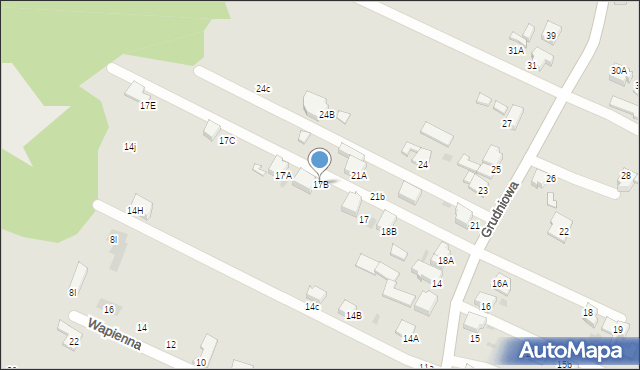 Mikołów, Grudniowa, 17B, mapa Mikołów