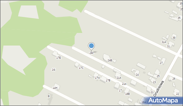 Mikołów, Grudniowa, 24c, mapa Mikołów