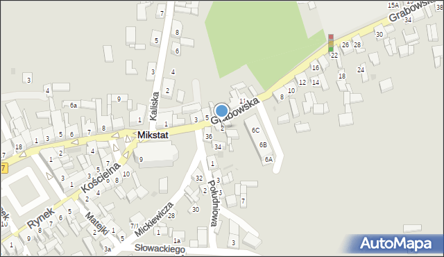 Mikstat, Grabowska, 2, mapa Mikstat