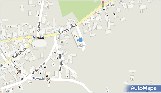 Mikstat, Grabowska, 6A, mapa Mikstat