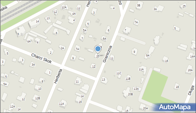Milanówek, Graniczna, 10, mapa Milanówek