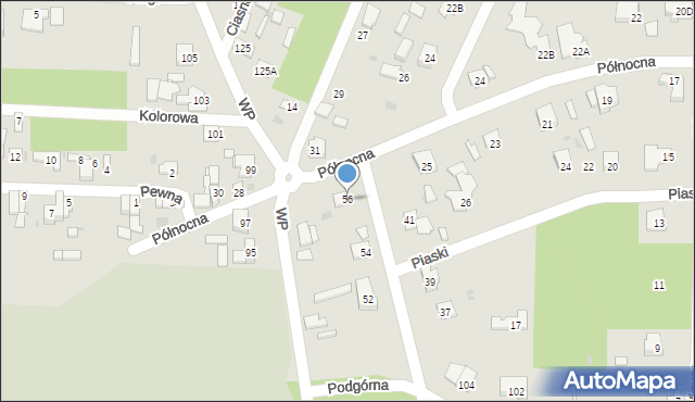 Milanówek, Grodeckiego, 56, mapa Milanówek