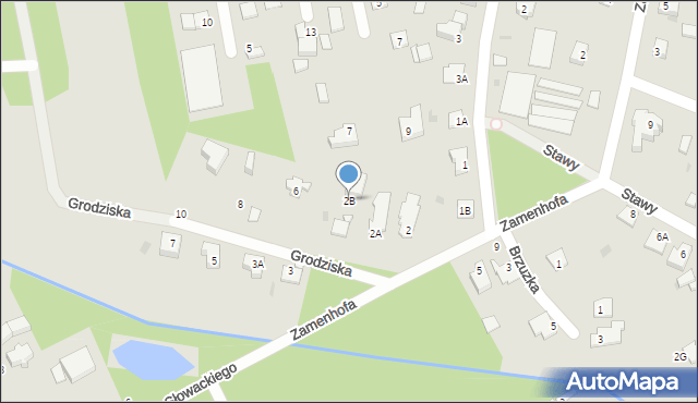 Milanówek, Grodziska, 2B, mapa Milanówek