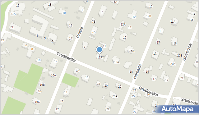 Milanówek, Grudowska, 11A, mapa Milanówek