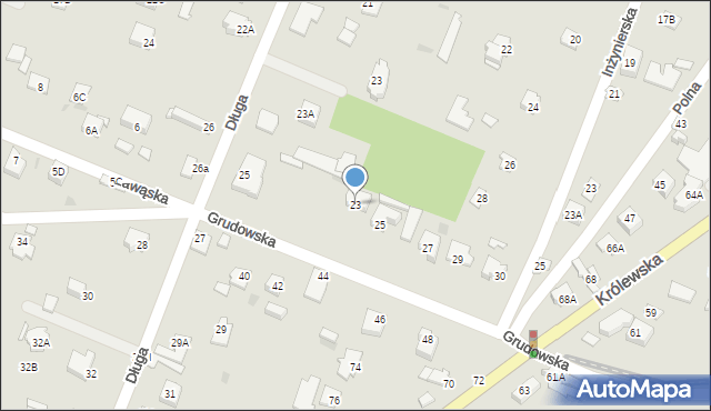 Milanówek, Grudowska, 23, mapa Milanówek