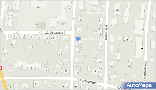 Milicz, Grota-Roweckiego Stefana, gen., 7, mapa Milicz