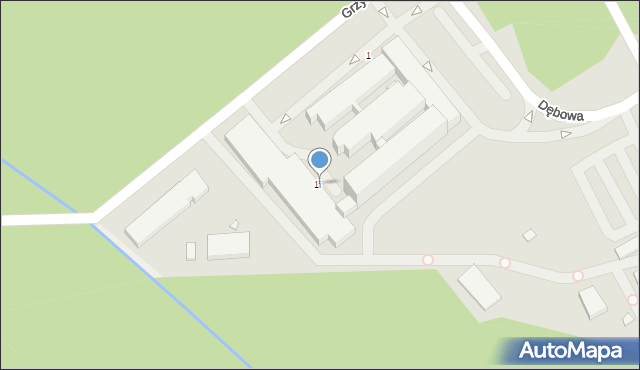 Milicz, Grzybowa, 1i, mapa Milicz