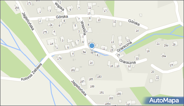 Milówka, Graniczna, 6, mapa Milówka