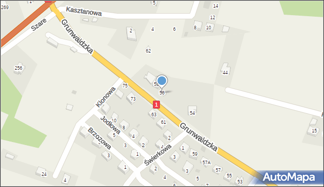 Milówka, Grunwaldzka, 56, mapa Milówka