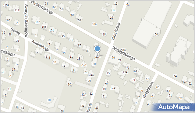 Mińsk Mazowiecki, Graniczna, 20A, mapa Mińsk Mazowiecki