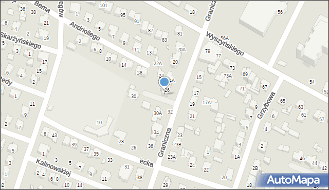 Mińsk Mazowiecki, Graniczna, 28, mapa Mińsk Mazowiecki