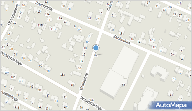 Mińsk Mazowiecki, Graniczna, 6a, mapa Mińsk Mazowiecki