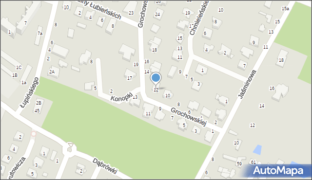 Mińsk Mazowiecki, Grochowskiej Marii, 12, mapa Mińsk Mazowiecki