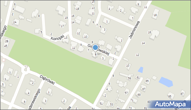 Mińsk Mazowiecki, Grochowskiej Marii, 5, mapa Mińsk Mazowiecki