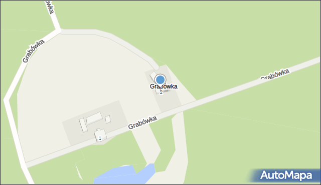 Miodary, Grabówka, 2, mapa Miodary