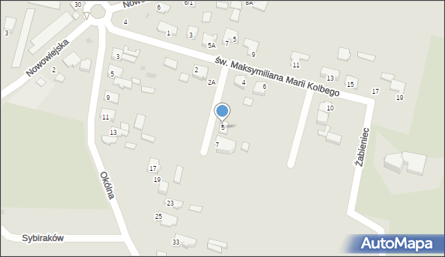 Mława, Grabowskiego-Puszczyka Wacława, 5, mapa Mława