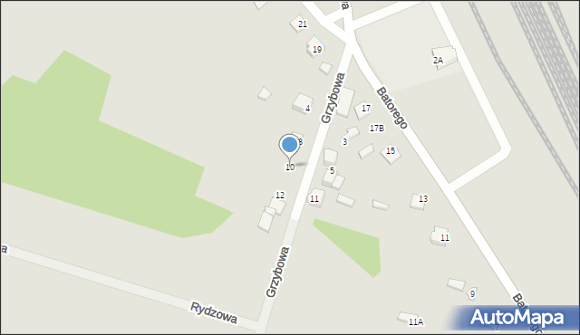Mława, Grzybowa, 10, mapa Mława