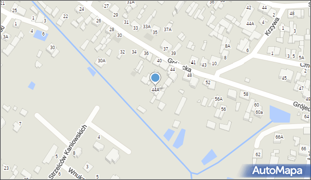 Mszczonów, Grójecka, 44A, mapa Mszczonów