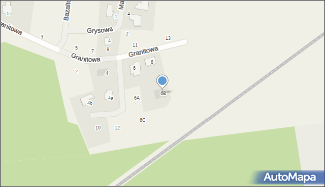 Murowaniec, Granitowa, 6B, mapa Murowaniec